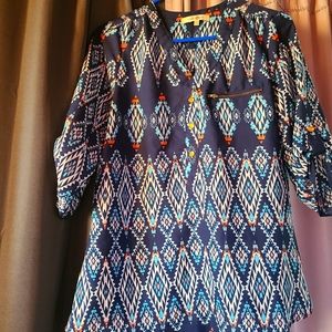 Southwestern print blouse